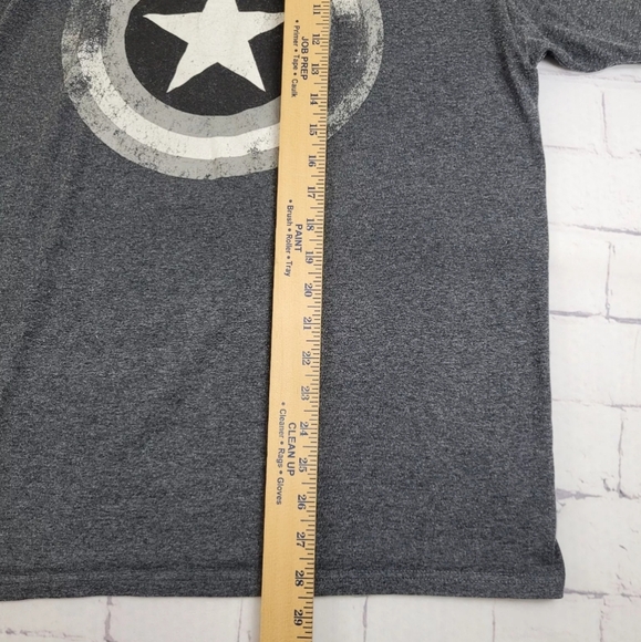 Marvel Comics T-Shirt Mens Large Captain America Avengers Superhero Solider Gray - Picture 7 of 12